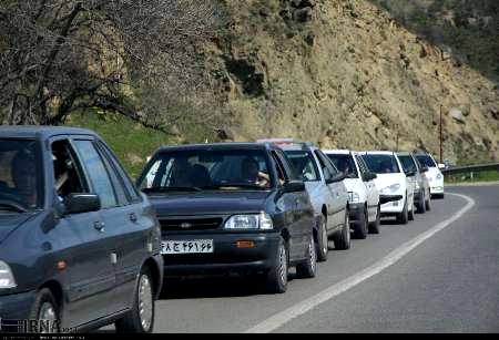 ترافیک نیمه سنگین در مسیر جنوب به شمال جاده چالوس