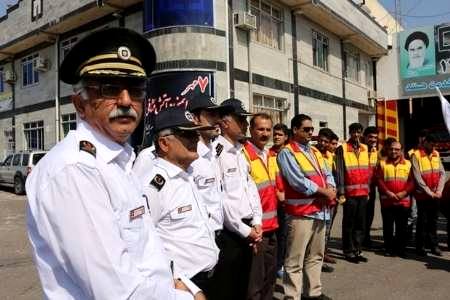 مراسم بزرگداشت شهدای آتش نشان حادثه پلاسکو در ساری گرامی داشته شد