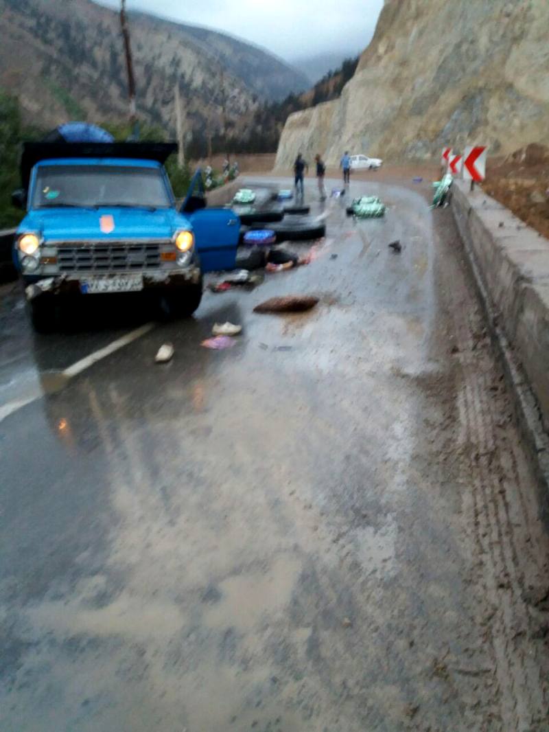 تصادف دو خودرو در جاده کندوان یک کشته برجای گذاشت