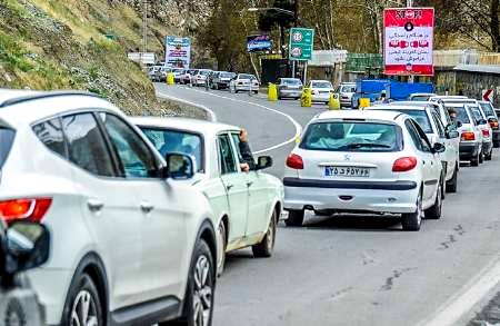 ترافیک نیمه سنگین در مسیر شمال به جنوب جاده چالوس