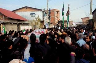 پیکر شهید «محمد معافی» در زادگاهش روستای بَرگِه به‌خاک سپرده شد +تصاویر